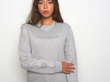 Rouleur Logo Organic Sweatshirt - Unisex - Grey For Cheap