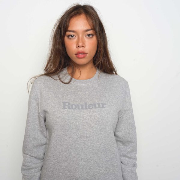 Rouleur Logo Organic Sweatshirt - Unisex - Grey For Cheap