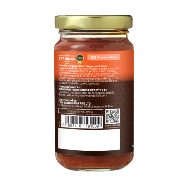 Woh Hup Singapore Laksa Paste 190g Fashion