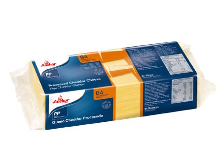 Anchor Processed Cheddar Slice-on-Slice Coloured (84 slices)10x1040g For Sale