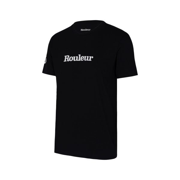 Rouleur Logo Organic Unisex T-Shirt - Black White Fashion