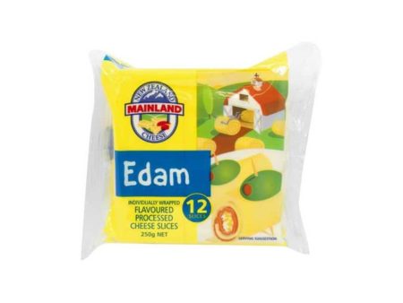 Cheese Slices Edam Processed Mainland 250g Supply