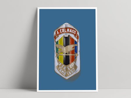 Vintage Colnago Bike Head Badge  - Art print - Pasche Design Online now