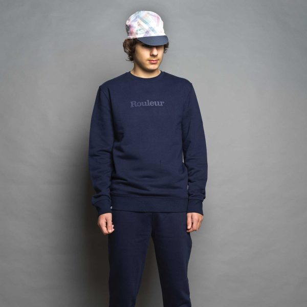 Rouleur Logo - Organic Jogger Pants - Unisex - French Navy Discount