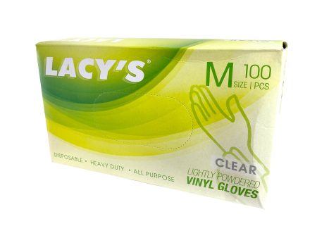 Disposable VINYL Gloves (Medium) - Lacys 100s box Hot on Sale