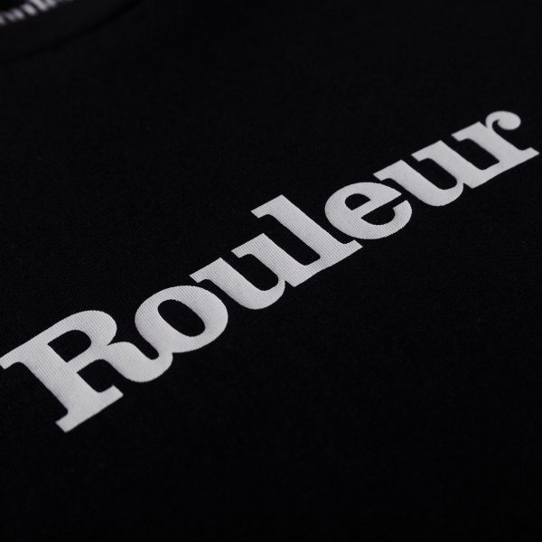 Rouleur Logo Organic Unisex T-Shirt - Black White Fashion