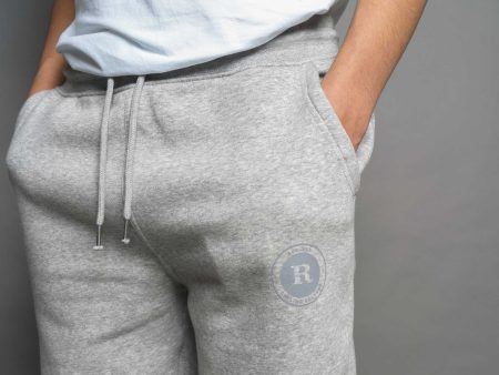 Rouleur Logo - Organic Jogger Pants - Unisex - Heather Grey Online now