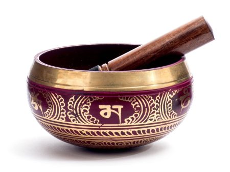 Tibetan Handmade Singing Bowl - Red - 6 inch Online Hot Sale