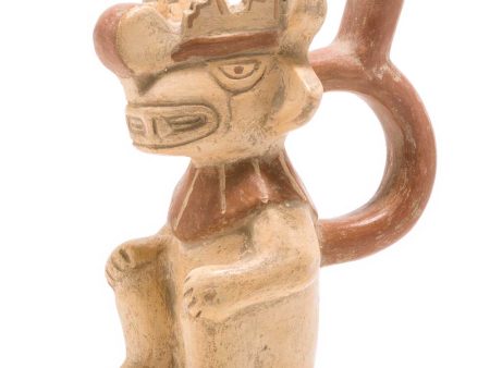 Peruvian Precolombian Ceramic Stirrup Vessel - Hybrid Figure Supply