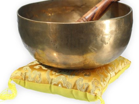 Handbeaten Singing Bowl - 7.75 in. w Cushion Cheap