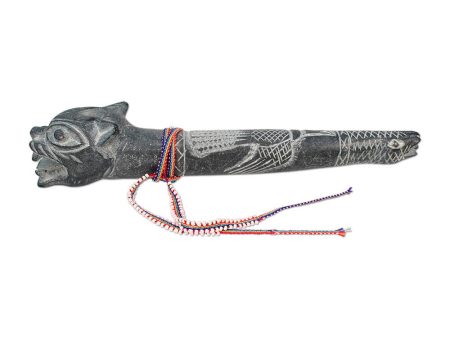 Ceremonial Stone Carved Pipe - 12 inch Cheap