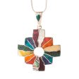 950 Sterling Silver Shell and Stone Inlay Peruvian Chakana Pendant Necklace, 2  Online