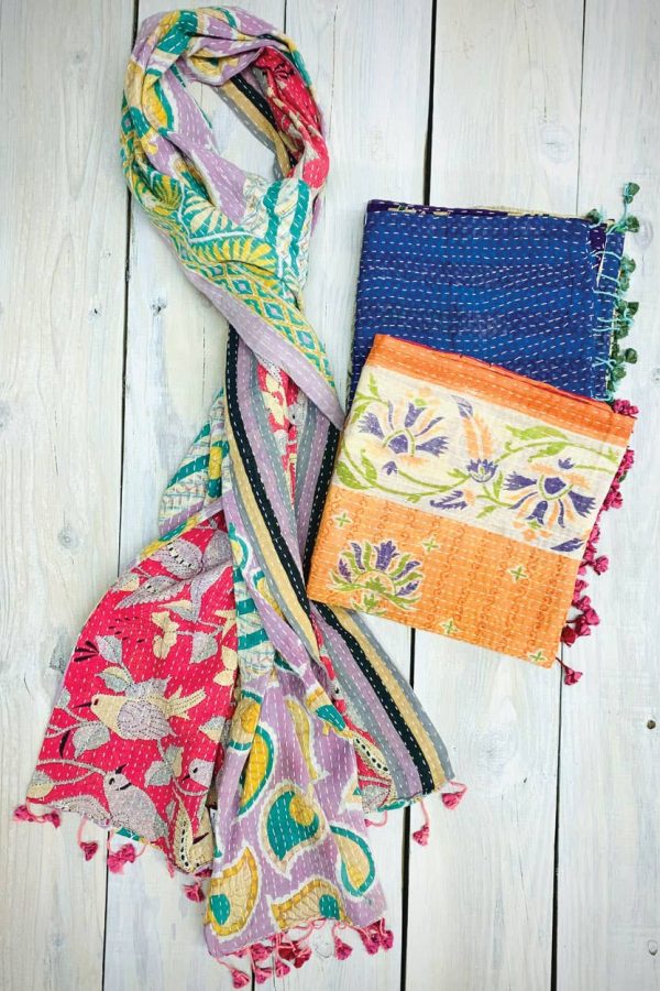 Cotton Kantha Scarves Online Sale