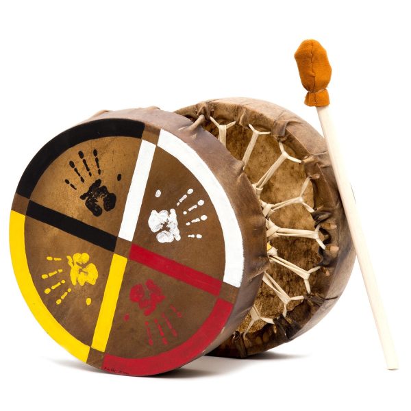 Medicine Wheel Healing-Hands Buffalo Hide Hand Drum Cheap