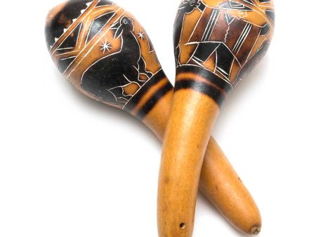 Peruvian Carved Gourd Rattle- Small For Cheap