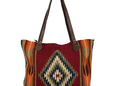 Dark Earth & Arrows Wool Tote For Discount