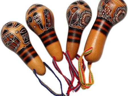 Peruvian Amazon Gourd Rattle - Natural - Mini For Discount