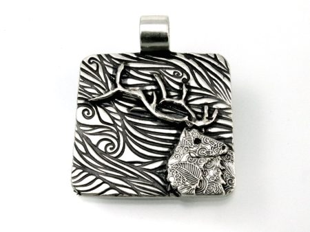 Sterling Silver Elk Totem Pendant For Discount