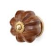 Brown Wood Melon Shape Knob with Gold Center Discount