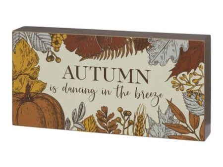 Box Sign - Autumn Is Dancing In The Breeze For Sale