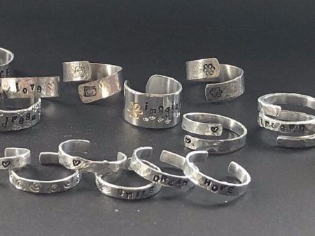 Single Band Ring - Hand Stamped Aluminum Supply