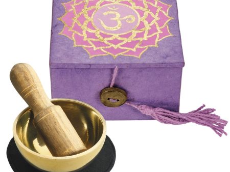 Crown Chakra Mini Meditation Bowl in Gift Box Discount