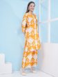 Motif Printed Cotton Co-ord Set - Yellow Online Hot Sale