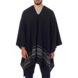 Alpaca Blend Poncho- Black Nazca Sale