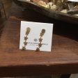 Brass Post Flower Drop Earrings - Gold For Discount