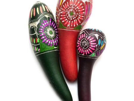 Peruvian Amazon Colorful Gourd Rattle Online Sale