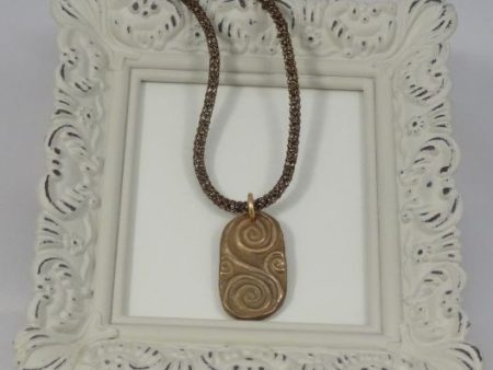 Hand Sculpted Bronze Pendant  Necklace Sale