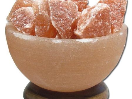 Himalayan Salt Crystal Bowl Lamp with Stones Supply