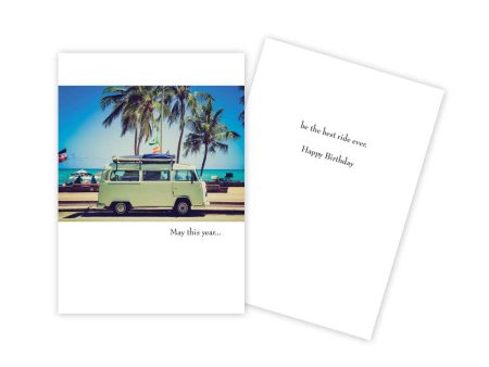 Volkswagen Van Coastal Birthday Card Hot on Sale