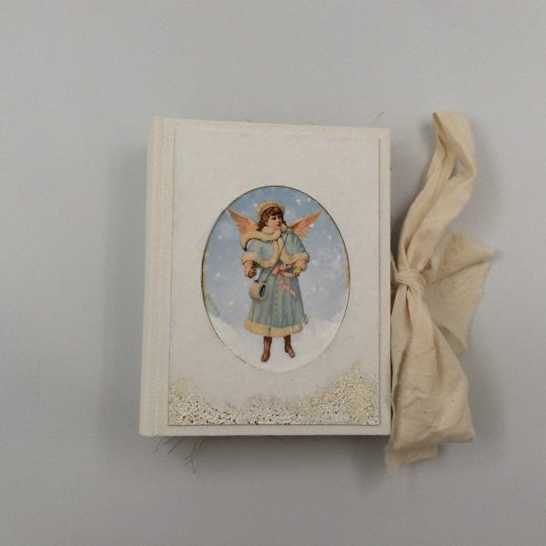 Snow Angel Journal 5 x7  - Painted White Fabric Cover Online Sale