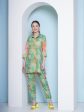 Muslin Printed Co-ord Set - Green on Sale