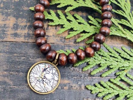 Reading Map Wood Bead Bracelet - Reading, PA Supply