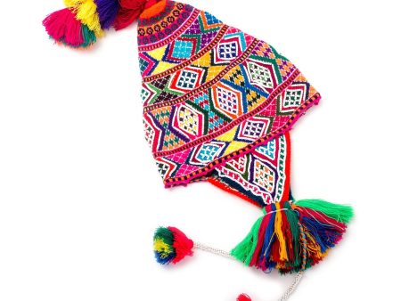 Q ero Andean Ch ullo Cap - Beaded, Ceremonial Discount