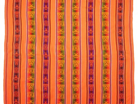 Peruvian Woven Throw Orange For Discount