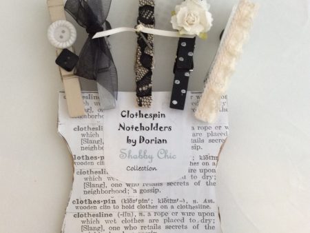 Shabby Chic Clothespin Noteholders Online Sale