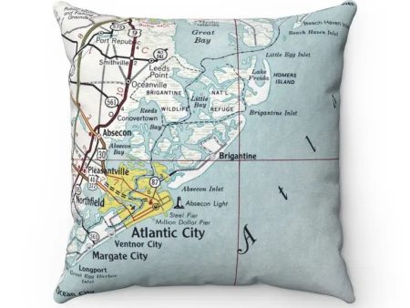 Atlantic City Map Pillow Online