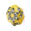 Yellow Azalea Painted Ceramic Knob Discount