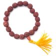 Nepali Rudraksha Bead Wrist Mala - Stretchy Online Sale