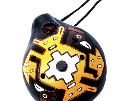 Ocarina Incan Symbols - Round For Sale