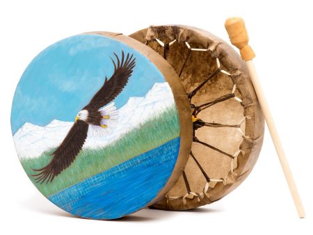 Soaring Eagle Elk Hide Hand Drum For Cheap