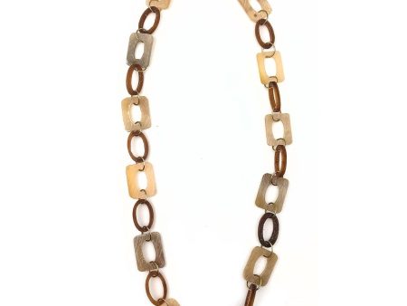 Anju Omala Natural Beige Necklace - Rectangles Ovals Online Hot Sale