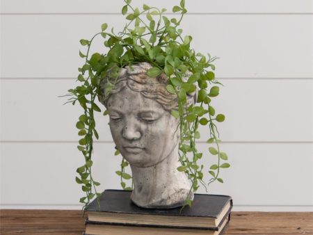 Cement Garden Head Planter For Cheap