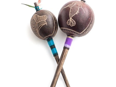 Peruvian Amazon Gourd Rattle - Hummingbird Condor Hot on Sale