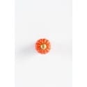 Coral Mini Ceramic Knob with Brass Center Hot on Sale