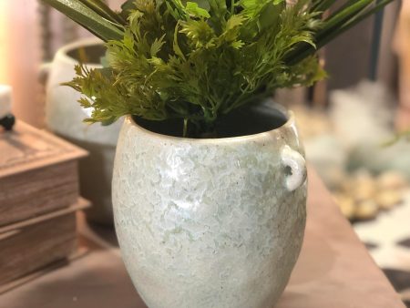 Stoneware Crock - Opal Reactive Glaze (Celadon Color) Online now