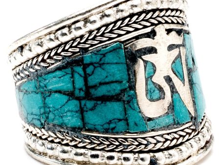 Tibetan Turquoise Om Finger Ring Online Hot Sale